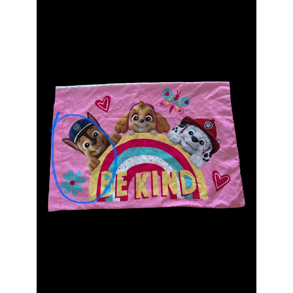 Paw Patrol Be Kind Be HappyPink Polka Dot Pillowcase Standard